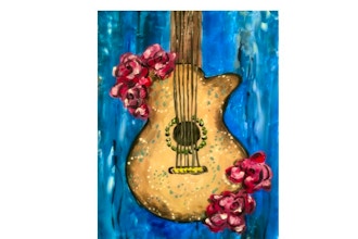 Paint Nite: Floral Guitar